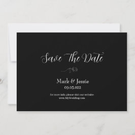 Reserva La Fecha Boda Simple ROE Blanco y Negro