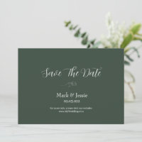 Boda Simple Verde Oscuro y Blanco ROE
