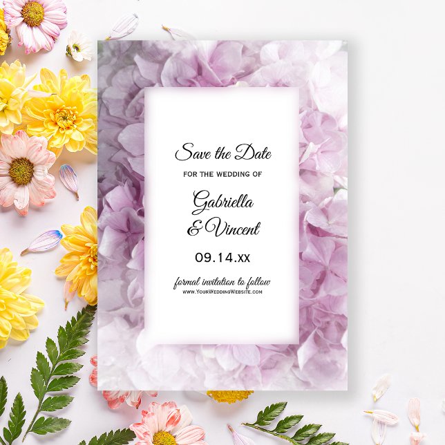 Reserva La Fecha Boda suave de hidrangea rosa salva la fecha (Subido por el creador)