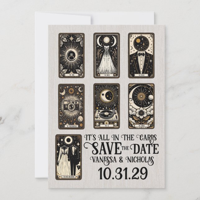 Reserva La Fecha Boda Tarot (Anverso)