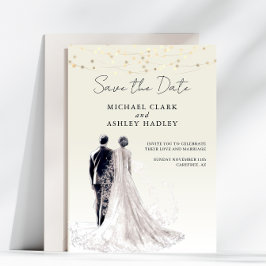 Reserva La Fecha Boda tradicional de guión elegante