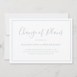 Reserva La Fecha Boda tradicional Dusty Blue Elegant