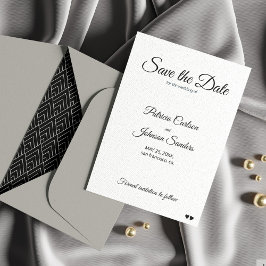 Reserva La Fecha Boda tradicional sencillo y elegante