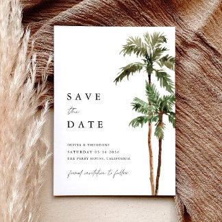 Reserva La Fecha Boda Tropical con Palmeras