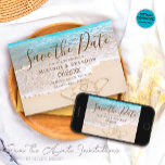 Reserva La Fecha Boda Tropical de Olas del Océano Azul<br><div class="desc">Disfrute de la serena belleza y de las tranquilas aguas con nuestra Personalizado Blue Ocean Waves Tropical Beach Wedding Save the Date. Diseñado con amor por Mylini Design, esta exclusiva reserva la fecha fijará el tono perfecto para sus nupcias temáticas de playa. Con una exquisita representación de olas oceánicas azules...</div>