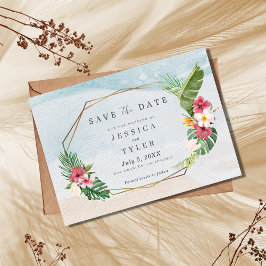 Reserva La Fecha Boda Tropical Flower Beach