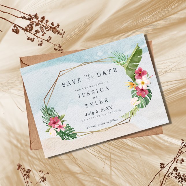 Reserva La Fecha Boda Tropical Flower Beach (Subido por el creador)