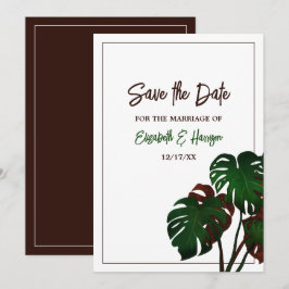 Reserva La Fecha Boda Tropical Monstera Beach