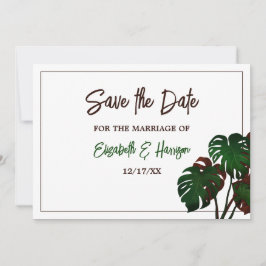 Reserva La Fecha Boda Tropical Monstera Beach