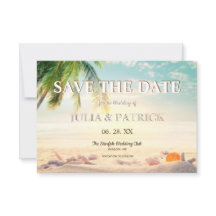 Boda Tropical Palm Tree Summer Beach Save The D