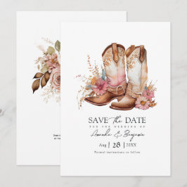 Reserva La Fecha Boda Vaquera Rústica Boho Chic Código QR Occidenta