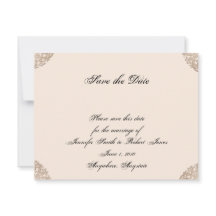 Boda victoriana de filigrana de oro salva la fecha