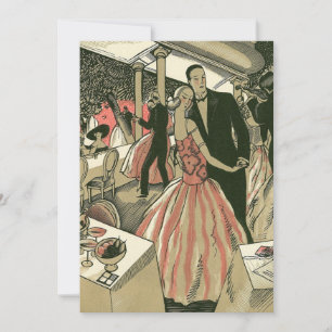 Reserva La Fecha Boda Vintage Art Déco, Primer Baile de los Recién 