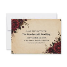 Boda Vintage Burgundy Rosa Roja y Negra