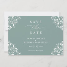 Boda Vintage Verde Mar Elegante