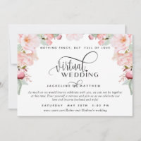 Boda virtual en línea, Rubor Pink Floral
