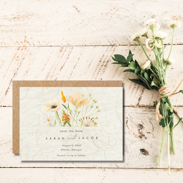 Reserva La Fecha Boda Whimsical Wildflowers (Whimsical Wildflowers Wedding Save The Date)