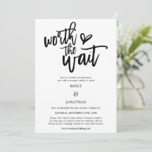Boda Worth the Wait Black script white