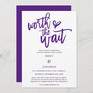 Reserva La Fecha Boda Worth the Wait Script Purple