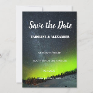 Reserva La Fecha Bodas de la Aurora Boreal Galaxy Cielo del Norte