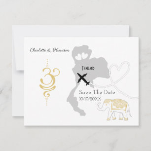 Reserva La Fecha Bodas en el Extranjero Tailandia Guardar la Fecha