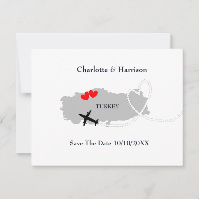 Reserva La Fecha Bodas en el extranjero Turquía salvan la fecha (Anverso)