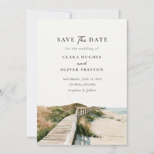Reserva La Fecha Bodas en la costa de Outer Banks con avena de mar