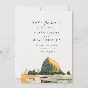 Reserva La Fecha Bodas en la playa de Sunset Sea Stacks en la costa