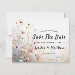 Reserva La Fecha Boho Acuarela Floral Flores Personalizadas
