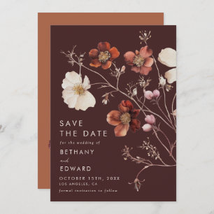 Reserva La Fecha Boho Autumn Floral Boda