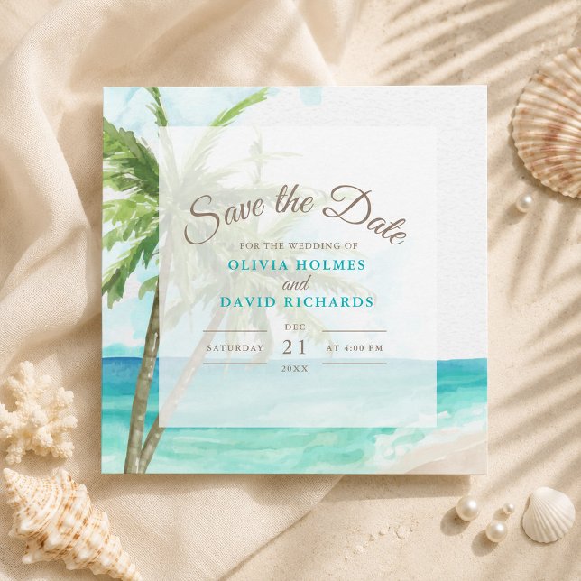 Reserva La Fecha Boho Boda de Playa Costera Save the Date (Boho Coastal Beach Wedding Save the Date)