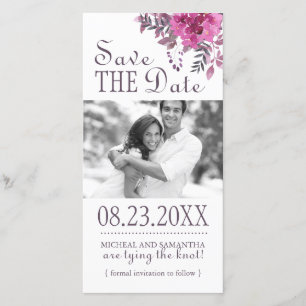 Reserva La Fecha Boho Botanical Save the Date Photo Cards