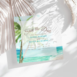 Reserva La Fecha Boho Coastal Seaside Beach Wedding Save the Date