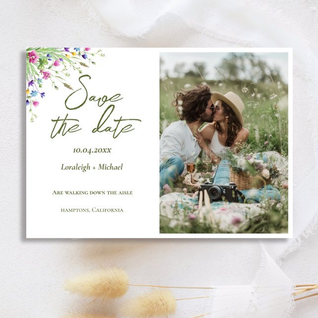 Reserva La Fecha Boho de la moda Fotos flores silvestres Boda Salva (Subido por el creador)