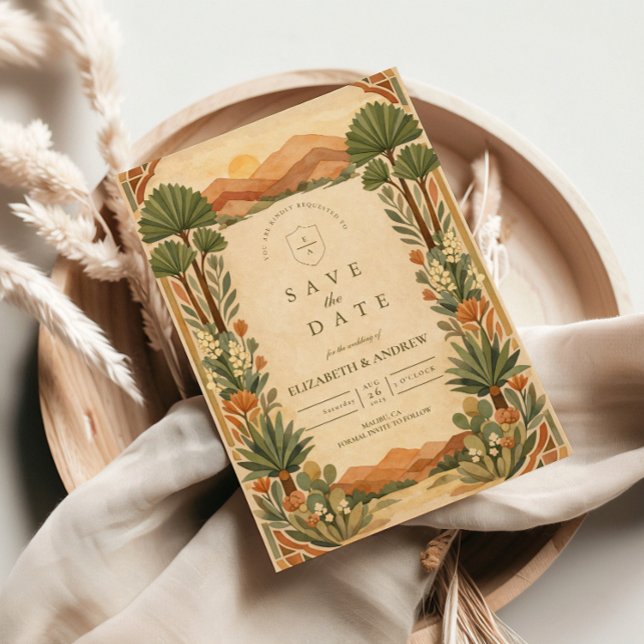 Reserva La Fecha Boho Desert Botanical Wedding (Subido por el creador)