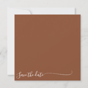 Reserva La Fecha Boho Earthy Botanthy Elegant Marfil Square Card