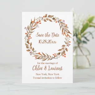 Reserva La Fecha Boho Fall Flower Wreath Boda