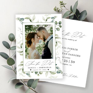 Reserva La Fecha Boho greenery eucalipto boda
