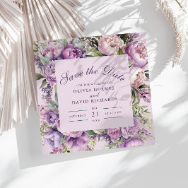 Reserva La Fecha Boho Lilac Floral Wedding Save the Date