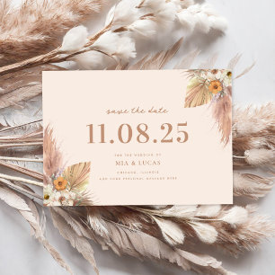 Reserva La Fecha Boho Moda Wedding Mínimo Ahorra La Fecha