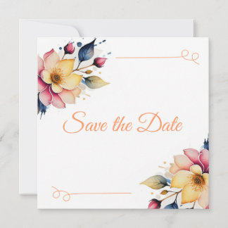 Reserva La Fecha Boho Peachy Floral
