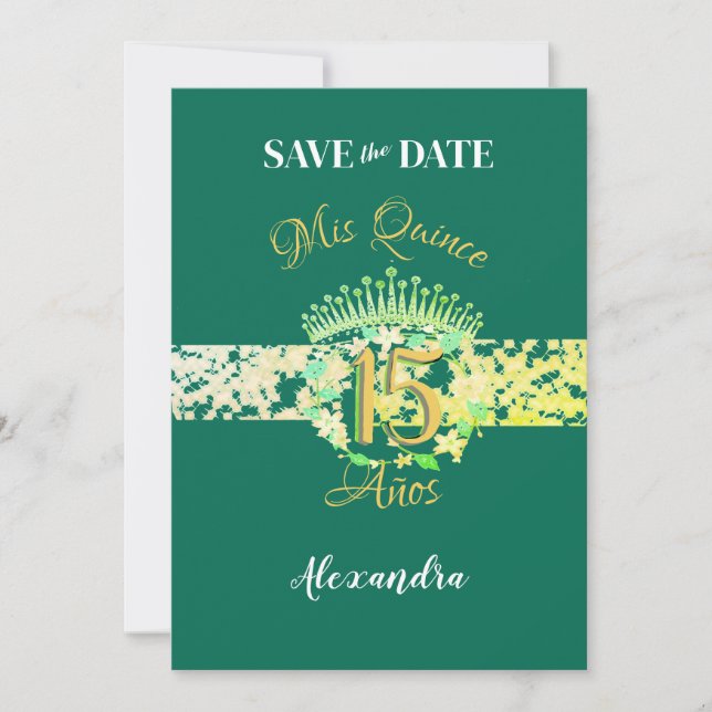 Reserva La Fecha Boho Quinceañera (Anverso)