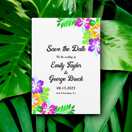 Reserva La Fecha Boho Rosas de color ruidosos Boda veraniego floral