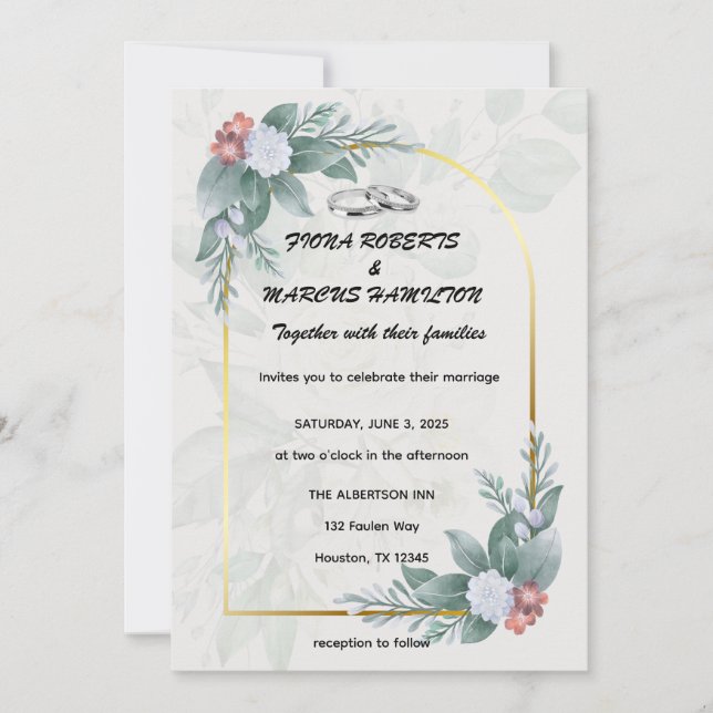 Reserva La Fecha Boho Rustic Floral & Elegant Wedding Salva la fech