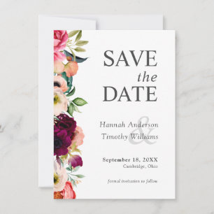 Reserva La Fecha Boho rústico Boho Floral Wedding Save the Date