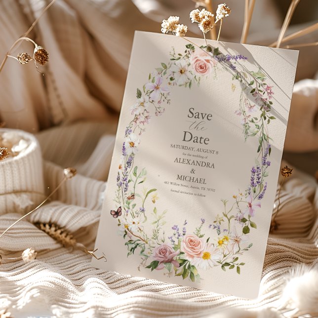Reserva La Fecha Boho Wildflower Floral Boda (Subido por el creador)