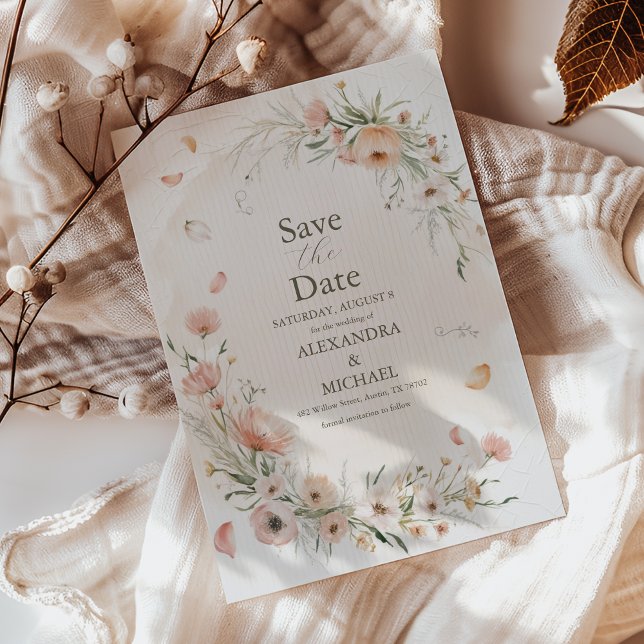 Reserva La Fecha Boho Wildflower Garden Wedding (Subido por el creador)