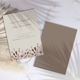 Reserva La Fecha Boho Wildflower Guardar la carta de fecha