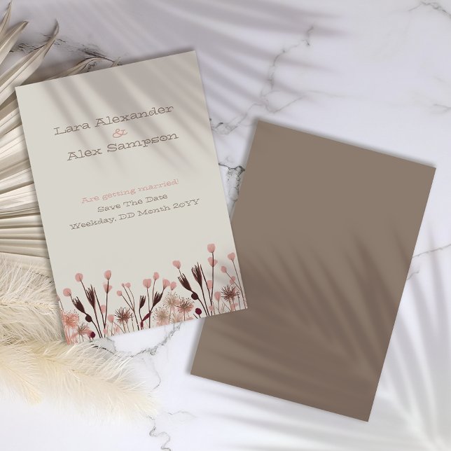Reserva La Fecha Boho Wildflower Guardar la carta de fecha (Subido por el creador)