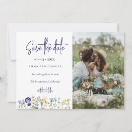 Reserva La Fecha Boho Wildflowers Código QR Boda de fotografía eleg